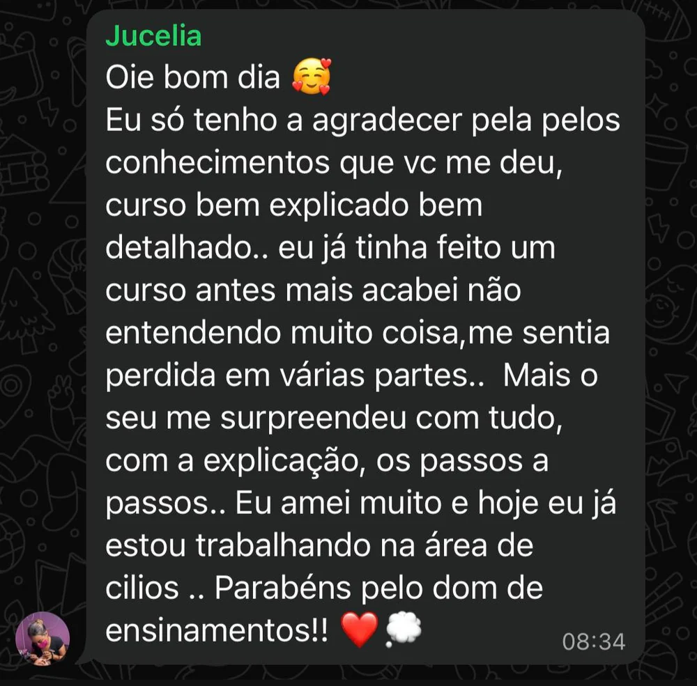 Depoimento de aluna